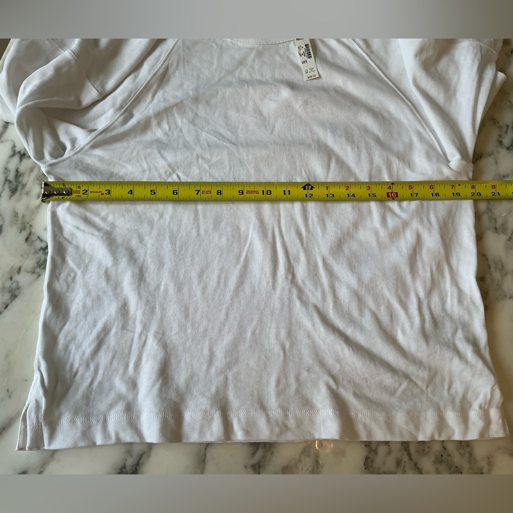 NWT Madewell nt718 White Relaxed Long-Sleeve Raglan Tee size XS - Picture 4 of 5